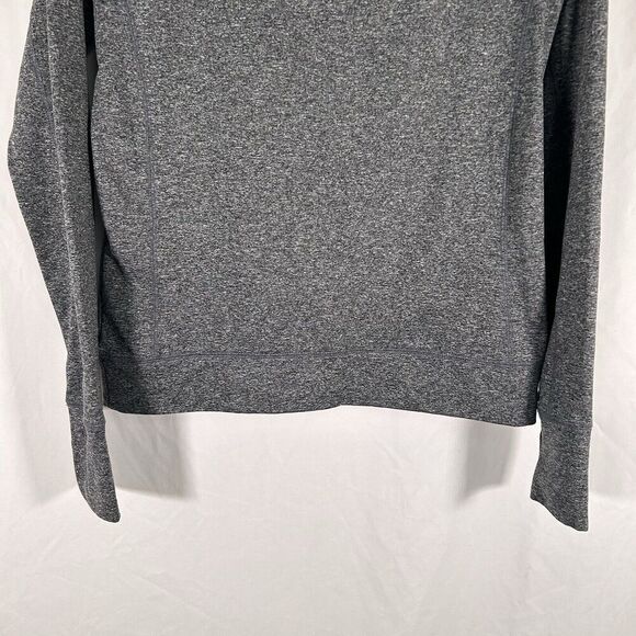 VS Pink Sweater Women's Medium Grey Heathered 1/4 Zip Pullover Mock Neck - Picture 8 of 8